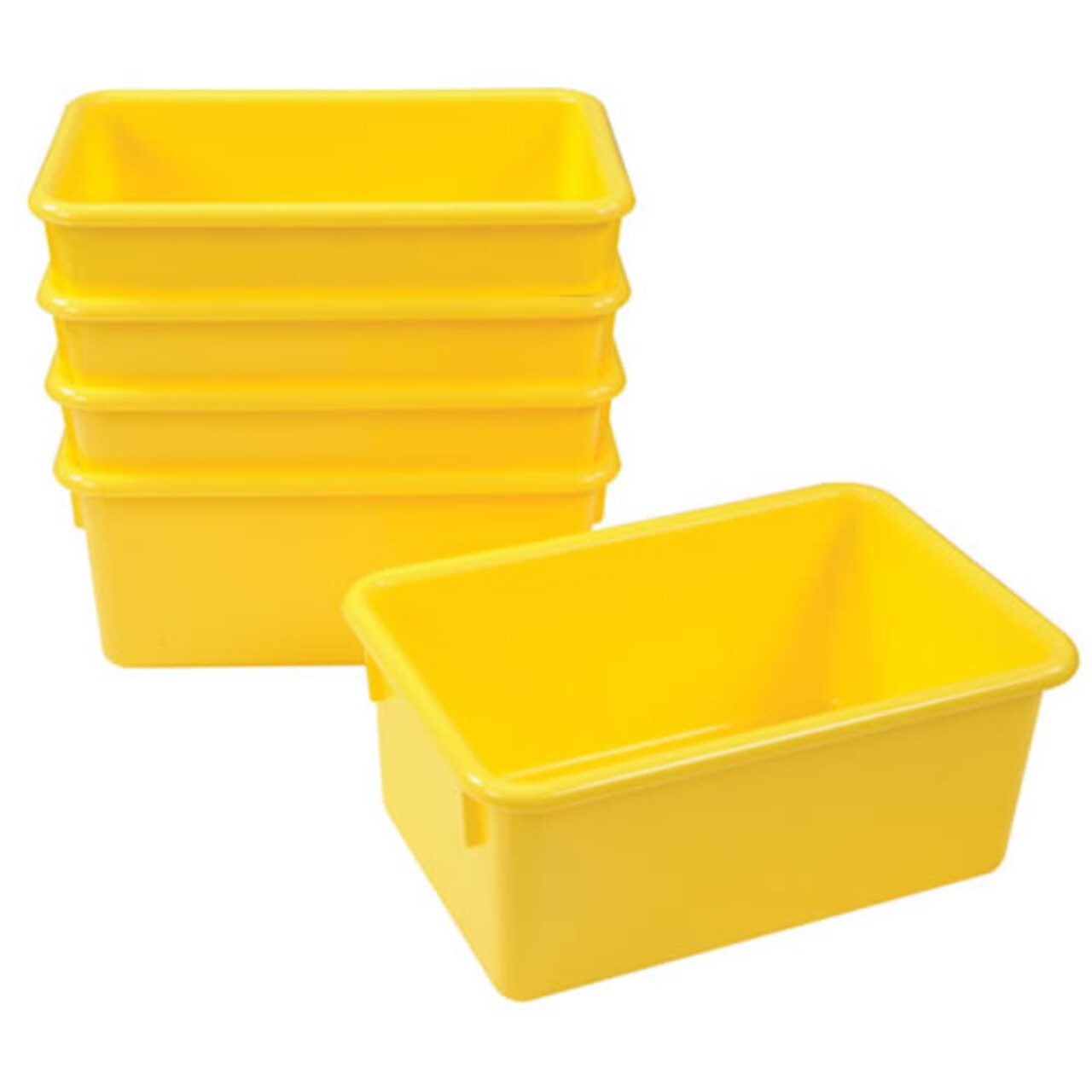 Kaplan Early Learning Company Yellow Colored Storage Bin - Set of 5